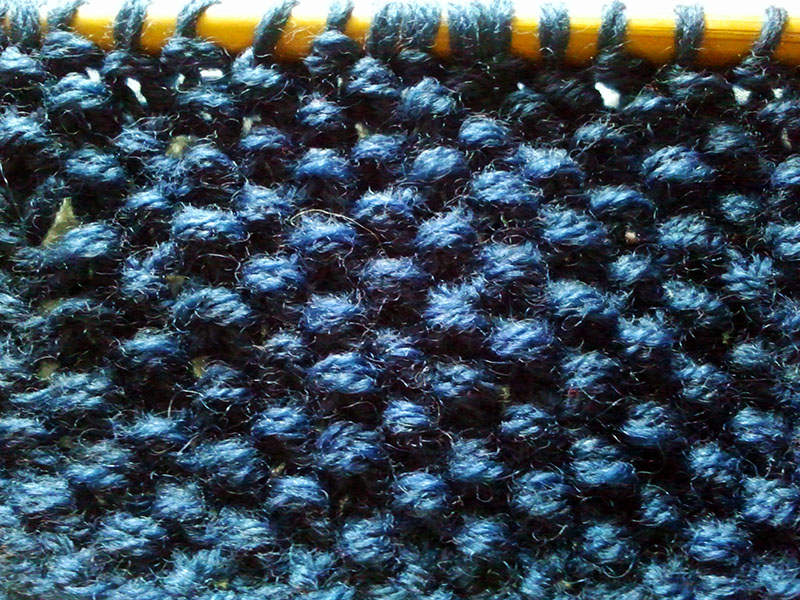 cuello-braga para principiantes tejido en punto de arroz ( estilo inglés y  continental) 