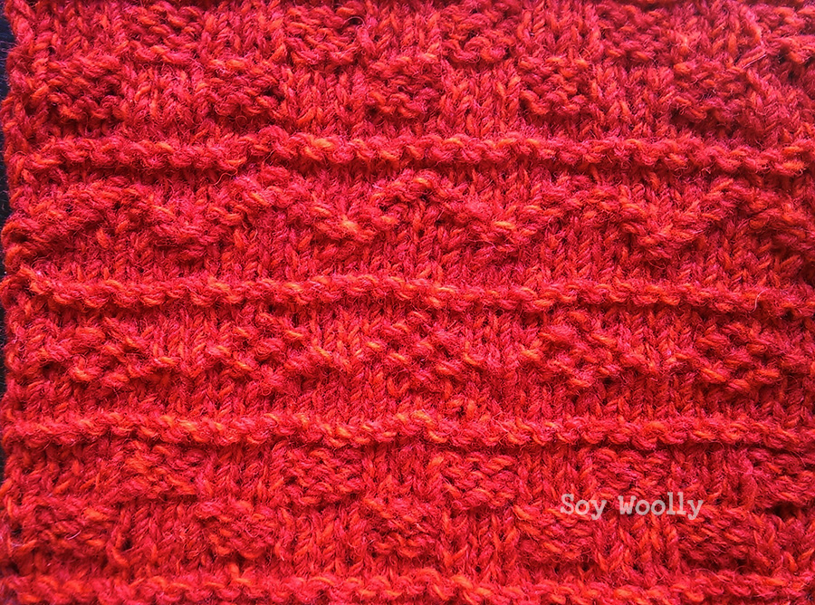 Zig zag cuadros rombos dos agujas Soy-Woolly