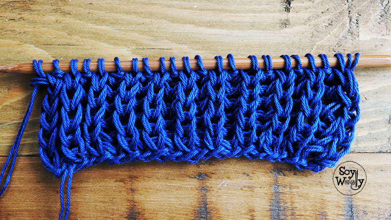 Como hacer el punto ingles original dos agujas tricot-Soy Woolly