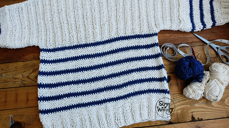 Jersey tejido con dos agujas tricot calceta-Soy Woolly