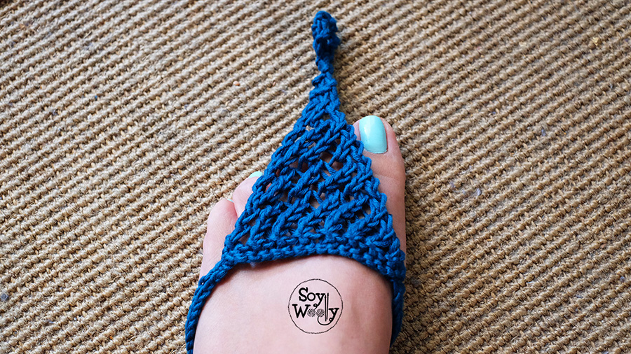 Hacer sandalias de punto pies descalzos o pulsera dos agujas-Soy Woolly