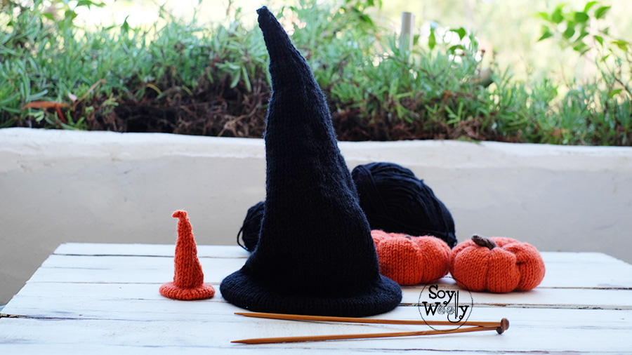 Tutorial tejidos para Halloween dos agujas-Soy Woolly