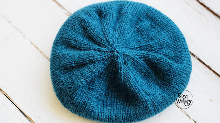 Como tejer un gorro slouchy paso a paso en dos agujas palitos