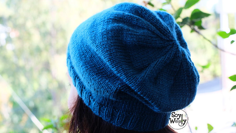 Patrón tejer un gorro hipster-slouchy dos agujas | Soy Woolly