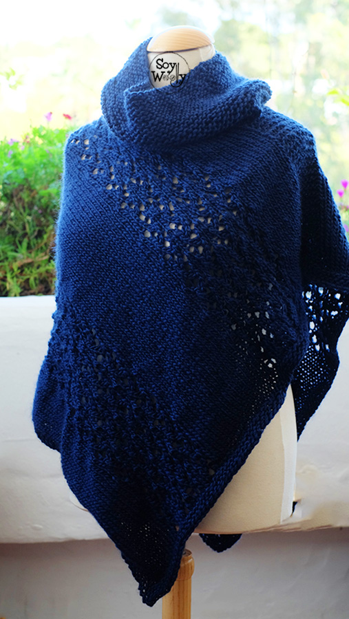 La Forma más Fácil de Tejer Poncho en Dos agujas | Soy Woolly