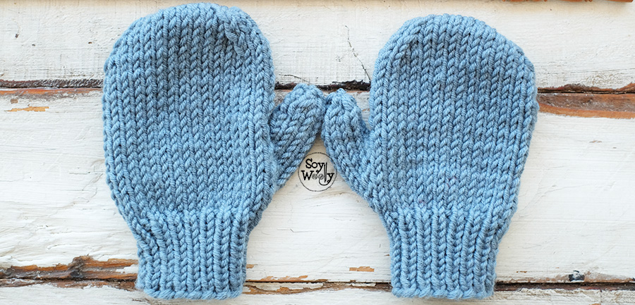 Manoplas para niños agujas paso a paso | Soy Woolly