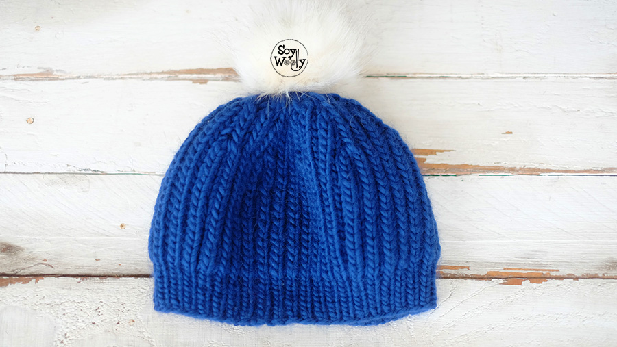 Como tejer Gorro Punto Brioche sin costuras tricot