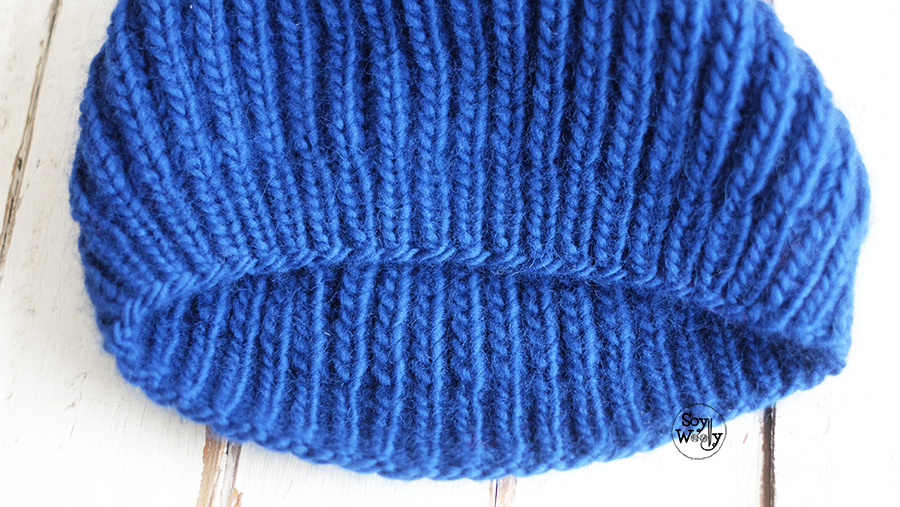 Reportero matraz término análogo Gorro tejido en Punto Brioche (dos agujas) | Soy Woolly