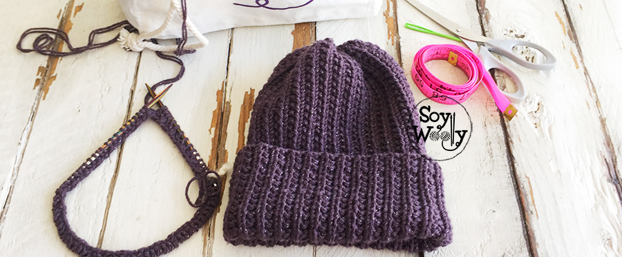 Patrón Gorro Unisex súper tejido en agujas (sin costuras) | Soy Woolly