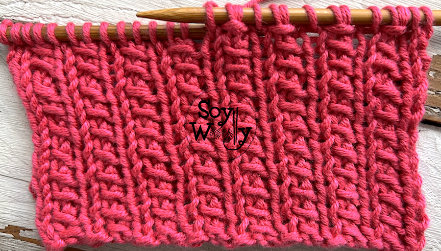 Punto Texturizado tejido en dos agujas palillos tricot