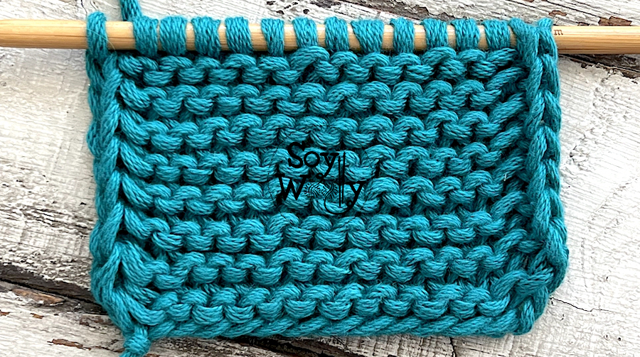 Bordes perfectos en cadena tejidos en dos agujas palillos tricot