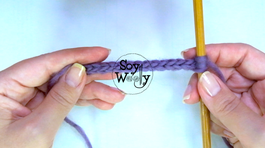 Cómo tejer un cordón i-cord en dos agujas