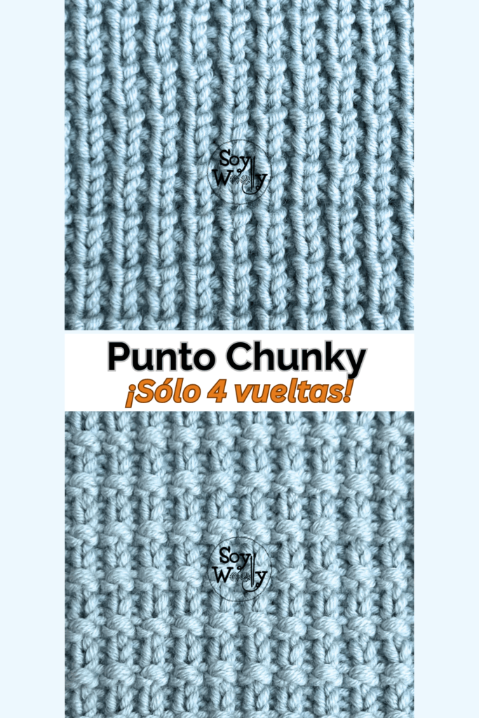 Punto Chunky tejido dos agujas